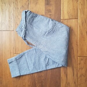 Zara Basic Collection Women's Blue Paperbag Tie-Waist Pants with Pockets Size S